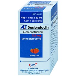 Dung dịch uống A.T Desloratadin An Thiên hương dâu giảm triệu chứng viêm mũi dị ứng, mày đay (30ml)