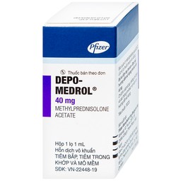 Thuốc tiêm Depo Medrol 40mg Pfizer chống viêm và điều trị các rối loạn về máu, ung thư (1 lọ x 1ml)