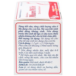 Cốm lợi sữa MumMilk tăng tiết sữa, tăng chất lượng sữa (20 gói)