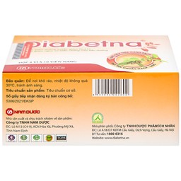 Viên hỗ trợ giảm đường huyết Diabetna Nam Dược (4 vỉ x 10 viên)