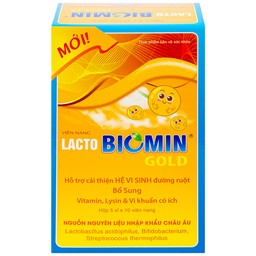 Viên uống Lacto Biomin Gold New HD Pharma hỗ trợ cải thiện hệ vi sinh đường ruột (5 vỉ x 10 viên)