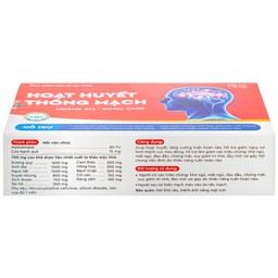 Viên uống Hoạt Huyết Thông Mạch Hoàng Gia Royal Care tăng cường tuần hoàn não (3 vỉ x 10 viên)