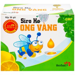Siro ho Ong Vàng Thảo Dược Việt hỗ trợ làm ấm và sạch họng, giảm ho (30 gói x 5ml)
