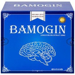 Viên uống Bamogin Thành Công tăng cường tuần hoàn não, cải thiện trí nhớ (6 vỉ x 10 viên)