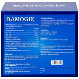 Viên uống Bamogin Thành Công tăng cường tuần hoàn não, cải thiện trí nhớ (6 vỉ x 10 viên)