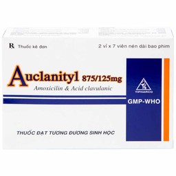 Thuốc  Auclanityl 875/125mg Tipharco điều trị nhiễm khuẩn (2 vỉ x 7 viên)