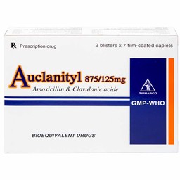 Thuốc  Auclanityl 875/125mg Tipharco điều trị nhiễm khuẩn (2 vỉ x 7 viên)