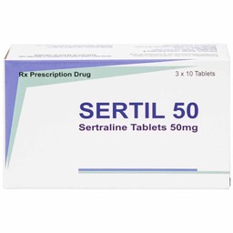 Thuốc Sertil 50 Kwality Pharmaceutical điều trị bệnh trầm cảm, hội chứng hoảng sợ (3 vỉ x 10 viên)