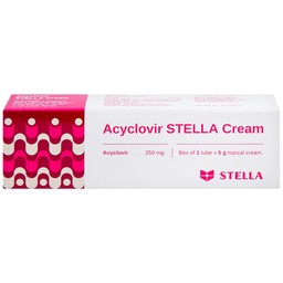 Kem bôi da Acyclovir Stella Cream (5g) điều trị nhiễm virus Herpes simplex