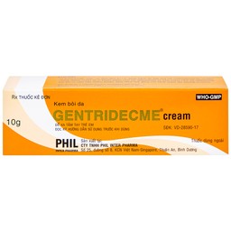 Kem bôi da Gentridecme Cream Phil điều trị nhiễm trùng da, nấm da (10g)
