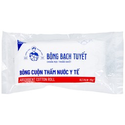Bông cuộn thấm nước Bạch Tuyết 25g vệ sinh cá nhân và y tế