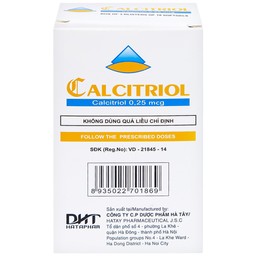 Thuốc Calcitriol Hà Tây điều trị loãng xương (3 vỉ x 10 viên)