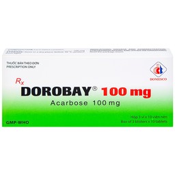 Thuốc Dorobay 100mg Domesco điều trị đái tháo đường típ 2 (3 vỉ x 10 viên)