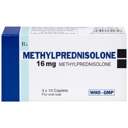 Thuốc Methylprednisolone 16mg Usa - Nic Pharma kháng viêm và ức chế miễn dịch, chống dị ứng (3 vỉ x 10 viên)