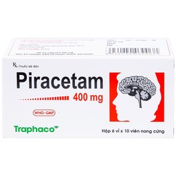Viên nang cứng Piracetam 400mg Traphaco điều trị triệu chứng chóng mặt, suy giảm trí nhớ (6 vỉ x 10 viên) 