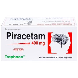 Viên nang cứng Piracetam 400mg Traphaco điều trị triệu chứng chóng mặt, suy giảm trí nhớ (6 vỉ x 10 viên) 