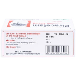 Viên nang cứng Piracetam 400mg Traphaco điều trị triệu chứng chóng mặt, suy giảm trí nhớ (6 vỉ x 10 viên) 