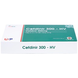 Thuốc Cefdinir 300 - HV USP điều trị nhiễm khuẩn (2 vỉ x 10 viên)