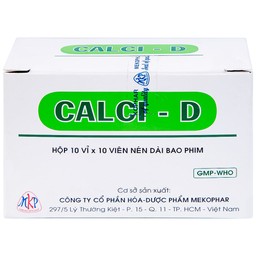 Thuốc Calci - D Mekophar bổ sung calci (10 vỉ x 10 viên)