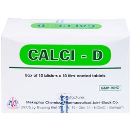 Thuốc Calci - D Mekophar bổ sung calci (10 vỉ x 10 viên)