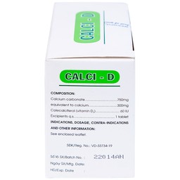 Thuốc Calci - D Mekophar bổ sung calci (10 vỉ x 10 viên)