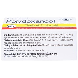 Thuốc nhỏ mắt, mũi Polydoxancol Hataphar điều trị viêm nhiễm mắt và mũi (5ml)