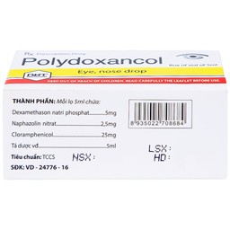 Thuốc nhỏ mắt, mũi Polydoxancol Hataphar điều trị viêm nhiễm mắt và mũi (5ml)