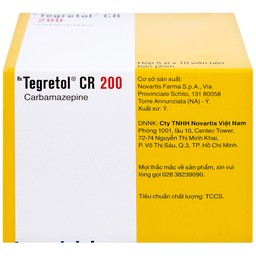 Thuốc Tegretol CR 200 điều trị bệnh động kinh (5 vỉ x 10 viên)
