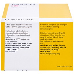 Thuốc Tegretol CR 200 điều trị bệnh động kinh (5 vỉ x 10 viên)