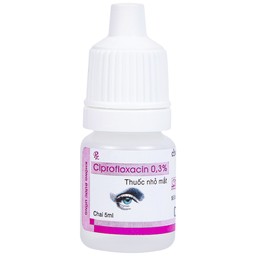 Thuốc nhỏ mắt Ciprofloxacin 0.3% Dược 3-2 điều trị loét giác mạc (5ml)