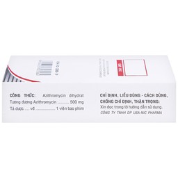 Thuốc Azitnic 500 USA - NIC Pharma điều trị nhiễm khuẩn (6 viên)