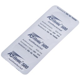 Thuốc Azitnic 500 USA - NIC Pharma điều trị nhiễm khuẩn (6 viên)