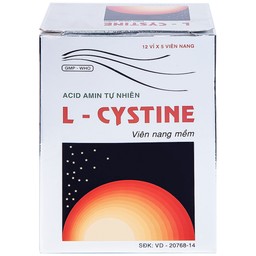 Viên nang mềm L-Cystine 500mg Medisun bổ sung cho người suy dinh dưỡng, kém hấp thu, sạm da (12 vỉ x 5 viên)