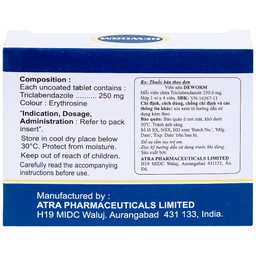 Thuốc Deworm AtraZeneca điều trị bệnh sán lá gan lớn, sán lá phổi (4 viên)