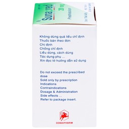 Thuốc Sunapred 20mg Donaipharm chống viêm, chống dị ứng (30 viên) 