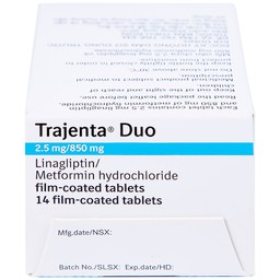 Thuốc Trajenta Duo 2.5mg/850mg Boehringer điều trị đái tháo đường típ 2 (14 viên)