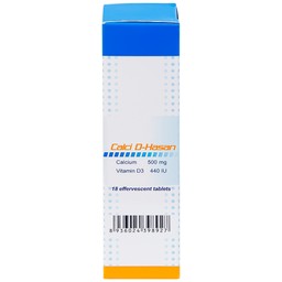 Viên sủi Calci D-Hasan điều trị loãng xương, bổ sung Canxi và Vitamin D (18 viên)