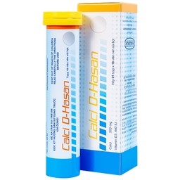 Viên sủi Calci D-Hasan điều trị loãng xương, bổ sung Canxi và Vitamin D (18 viên)
