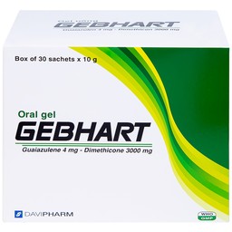 Gel uống Gebhart Davipharm điều trị triệu chứng cơn đau dạ dày (30 gói x 10g)