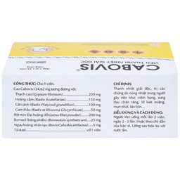 Viên Cabovis OPC thanh nhiệt giải độc, điều trị các chứng do nóng nhiệt (5 vỉ x 10 viên)
