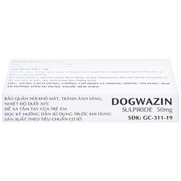 Thuốc Dogwazin Thành Nam điều trị các triệu chứng lo âu, rối loạn hành vi nặng (3 vỉ x 10 viên)