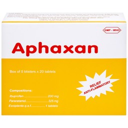 Thuốc Aphaxan Armephaco giảm đau, chống viêm (5 vỉ x 20 viên)