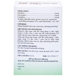 Viên xông Euca-OPC điều trị cảm mạo, cảm cúm, sát trùng mũi họng (2 vỉ x 10 viên)