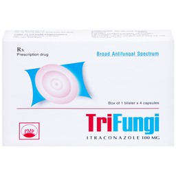Thuốc Trifungi Pymepharco điều trị nhiễm nấm Candida ở miệng - họng (1 vỉ x 4 viên)