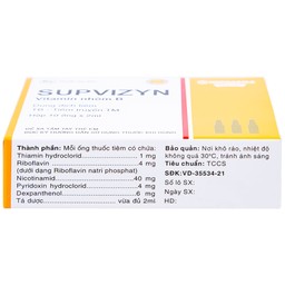 Dung dịch tiêm Supvizyn HDpharma dự phòng và điều trị thiếu các Vitamin nhóm B (10 ống)