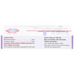 Thuốc Cardicor Mekophar 5 điều trị cao huyết áp, đau thắt ngực (3 vỉ x 10 viên)
