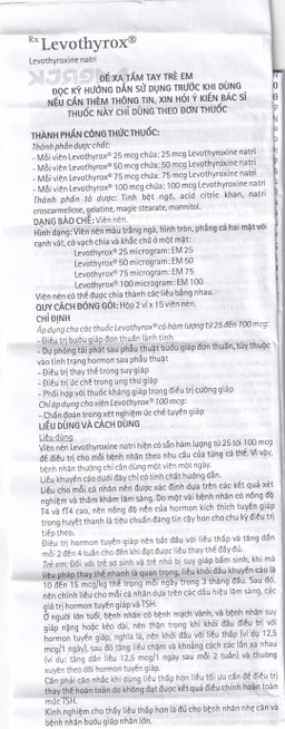 Thuốc Levothyrox 100µg Merck điều trị bướu giáp, suy giáp, ung thư giáp (2 vỉ x 15 viên)