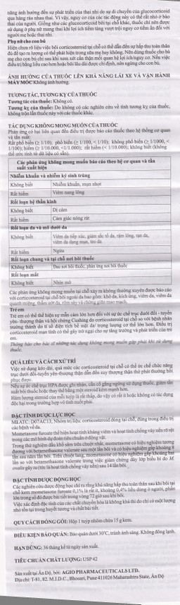Thuốc M CORT cream Agio điều trị các biểu hiện viêm và ngứa của bệnh vẩy nến, viêm da dị ứng (15g)
