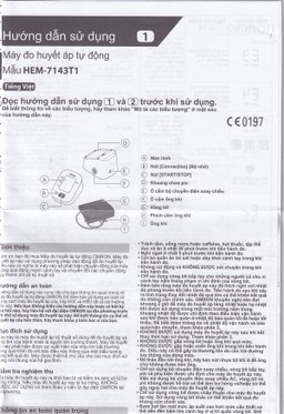 Máy đo huyết áp bắp tay Omron HEM 7143T1 hỗ trợ đo huyết áp, nhịp tim