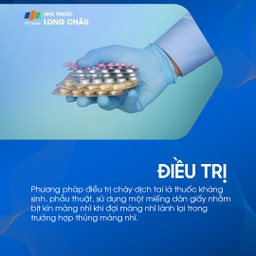 Dùng kháng sinh, phẫu thuật, hoặc dán giấy màng nhĩ nếu bị thủng – tùy mức độ tổn thương